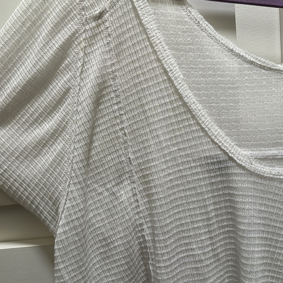 Free People Flowy White Tee - Picture 3 of 4